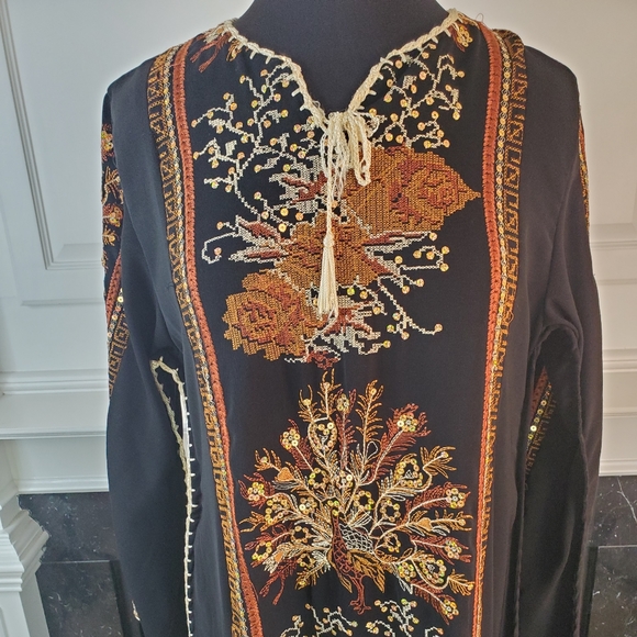 VINTAGE EMBROIDED MAXI CAFTAN - Picture 3 of 11